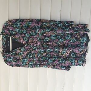 Zara dress size large beautiful purple, black, green